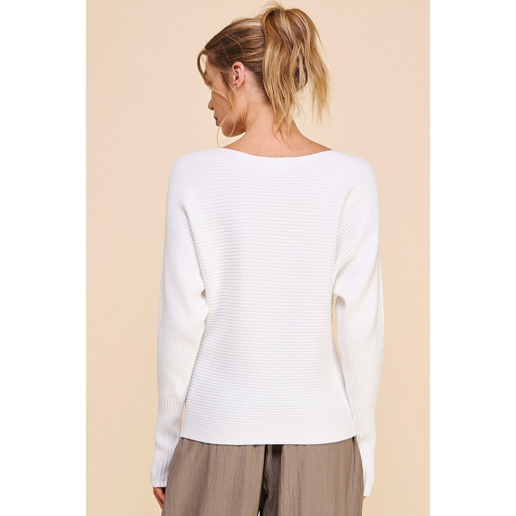 Demi Ribbed Fine Gauge Pullover Sweater