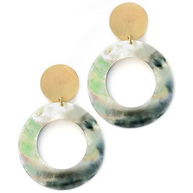 Round Dangle Statement Earrings