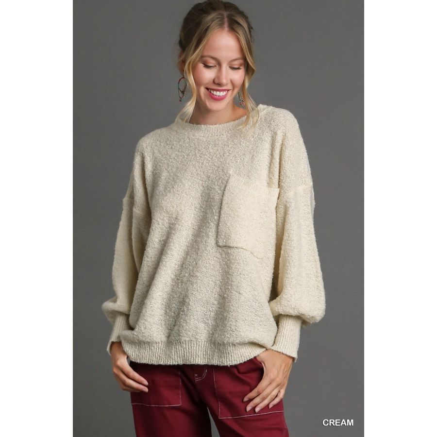 Harmony Knit Pullover Sweater with Chest Pocket