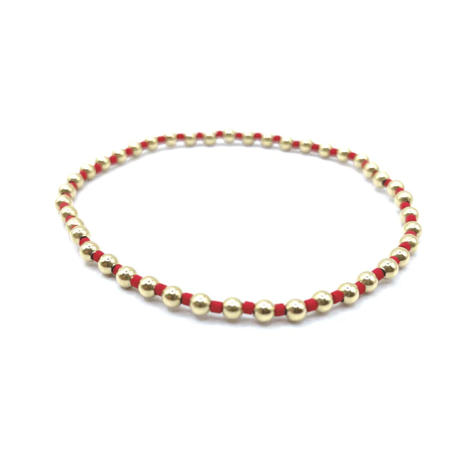 Color Crush Newport RED & Gold Waterproof Bracelet