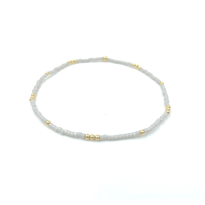 Newport LIGHT GRAY + Gold Filled Waterproof Bracelet