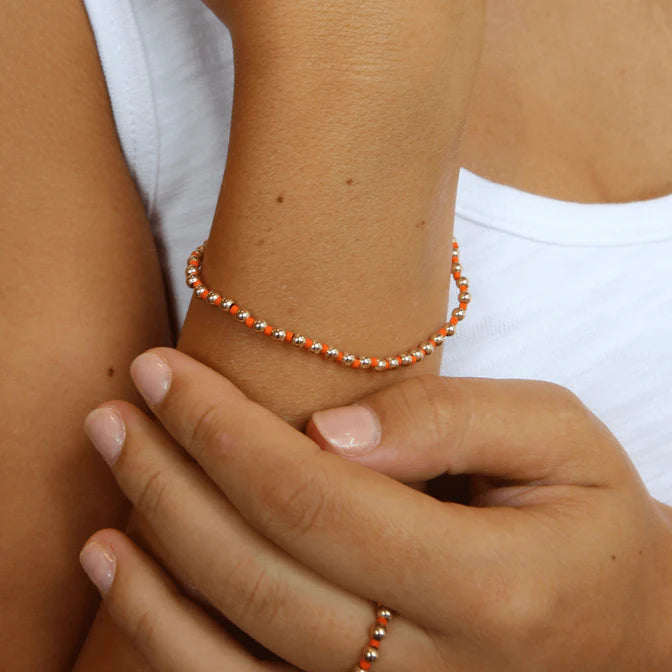 Color Crush Newport ORANGE & Gold Waterproof Bracelet