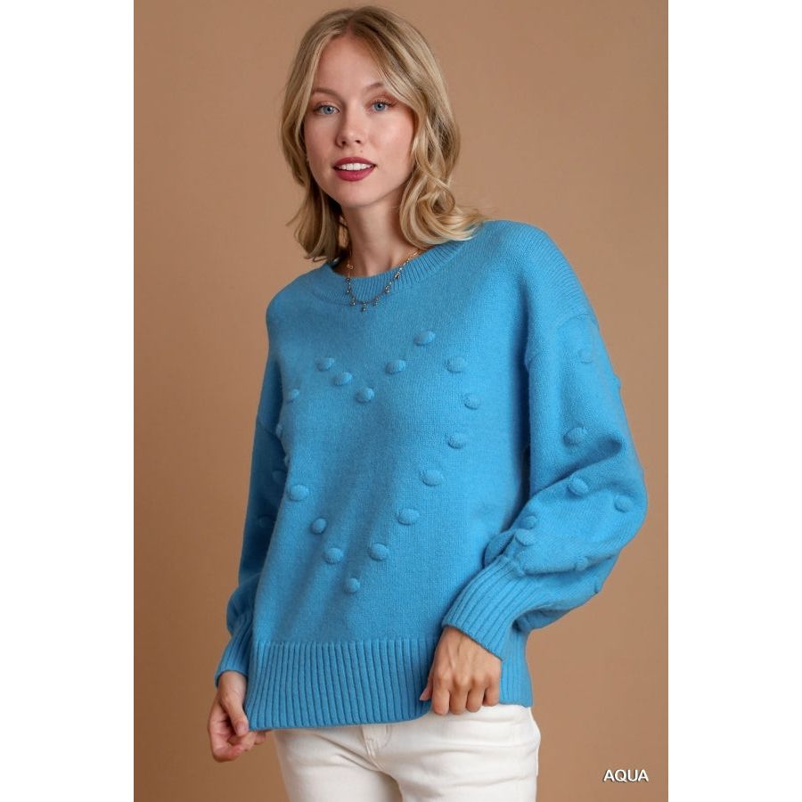 Carys Pom Pom Knit Pullover Sweater
