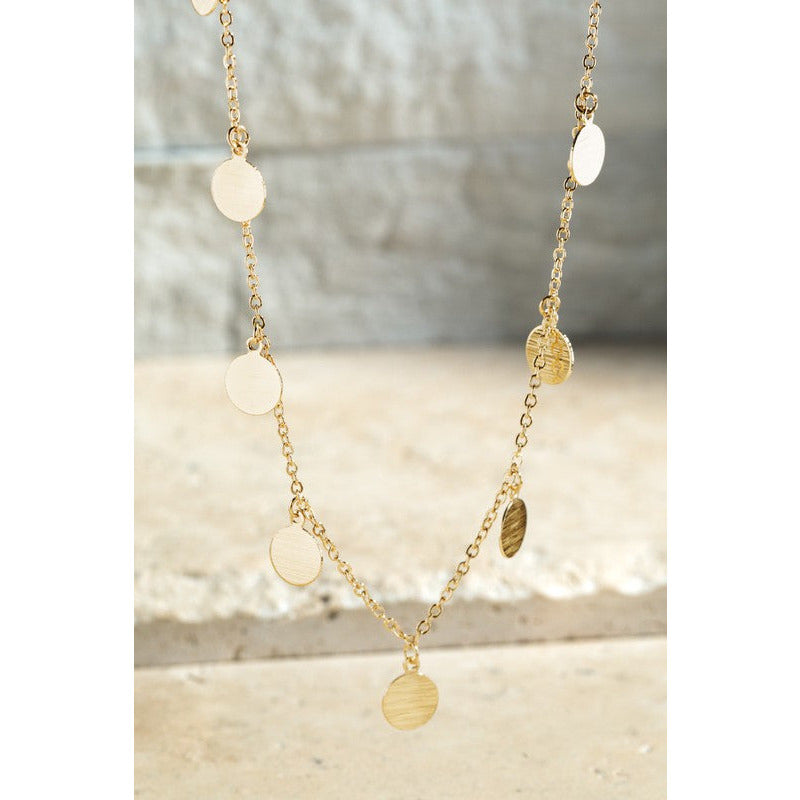 Metal Disc Charms Necklace