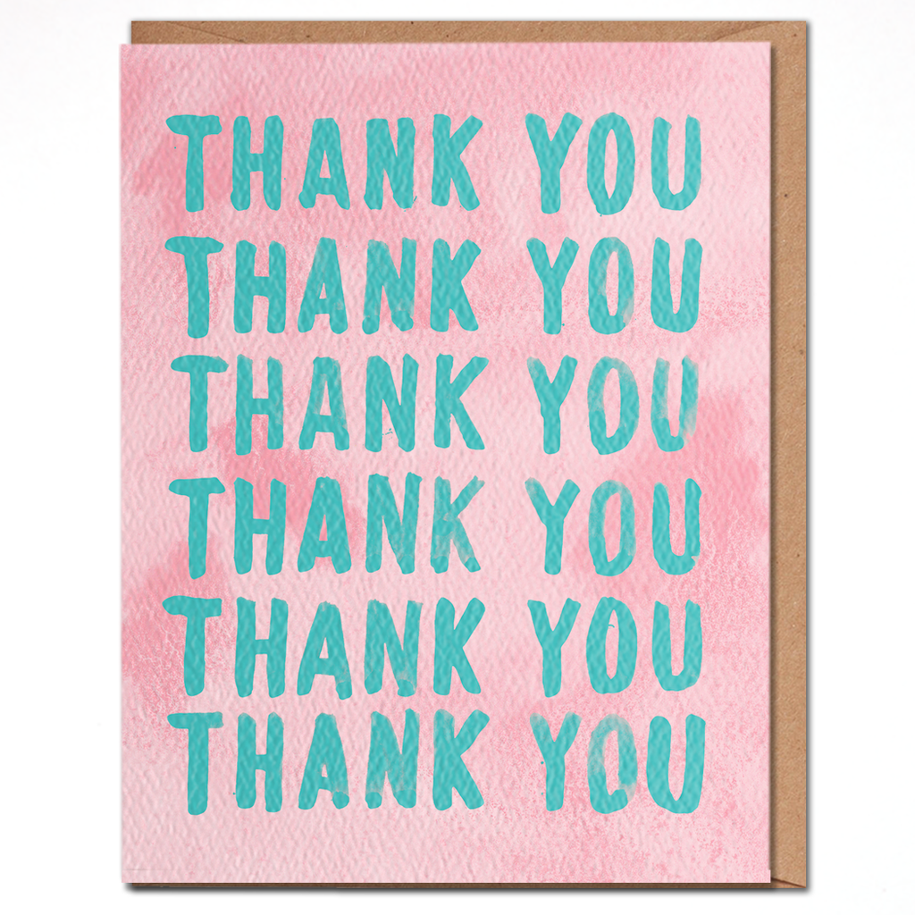 Thank You - Pink Thank You Card