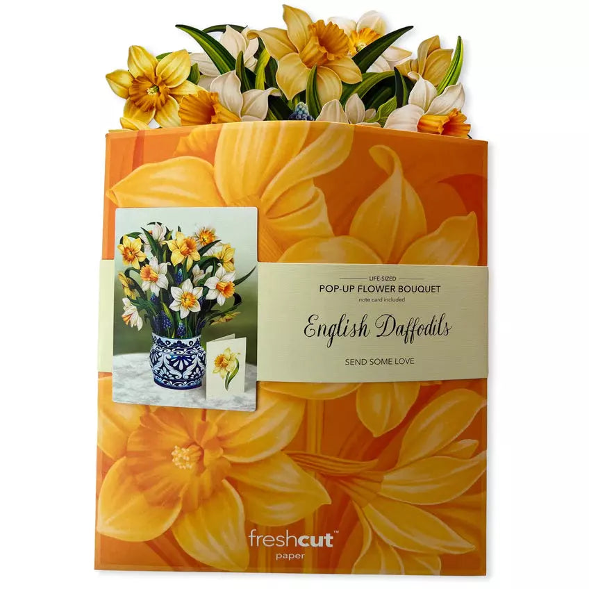 3D Greeting Card | English Daffodils