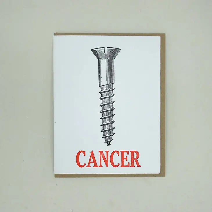 Screw Cancer Greeting Card