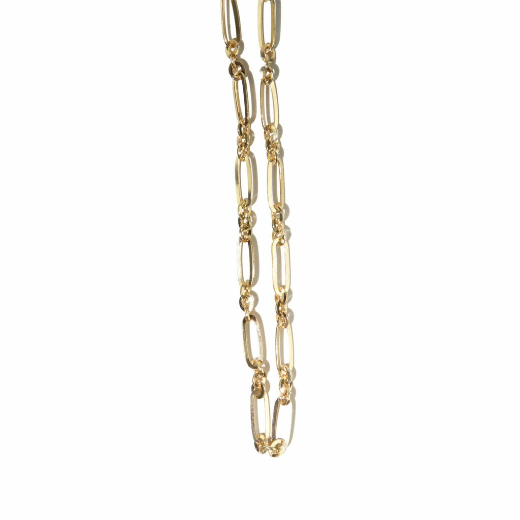 Brass Figaro Link Chain 16"