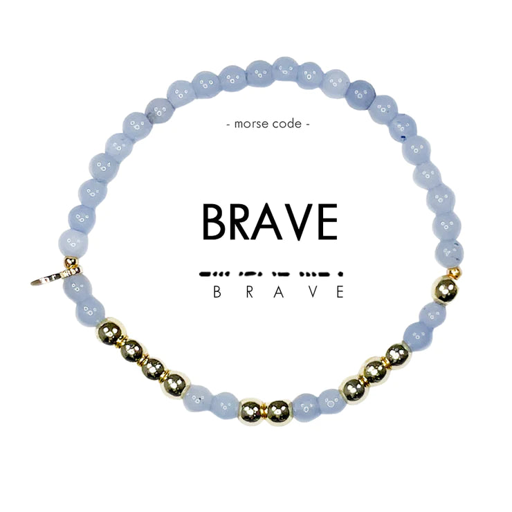 Gold Morse Code Bracelet | BRAVE