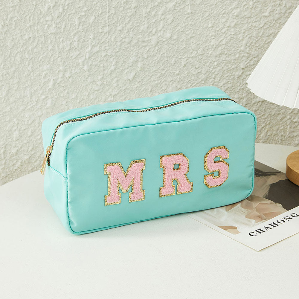 MRS Glittered Chenille Message Pouch Bag