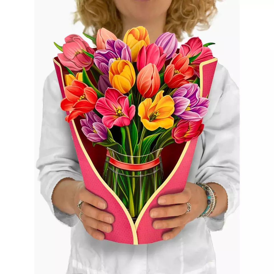 3D Greeting Card | Festive Tulips