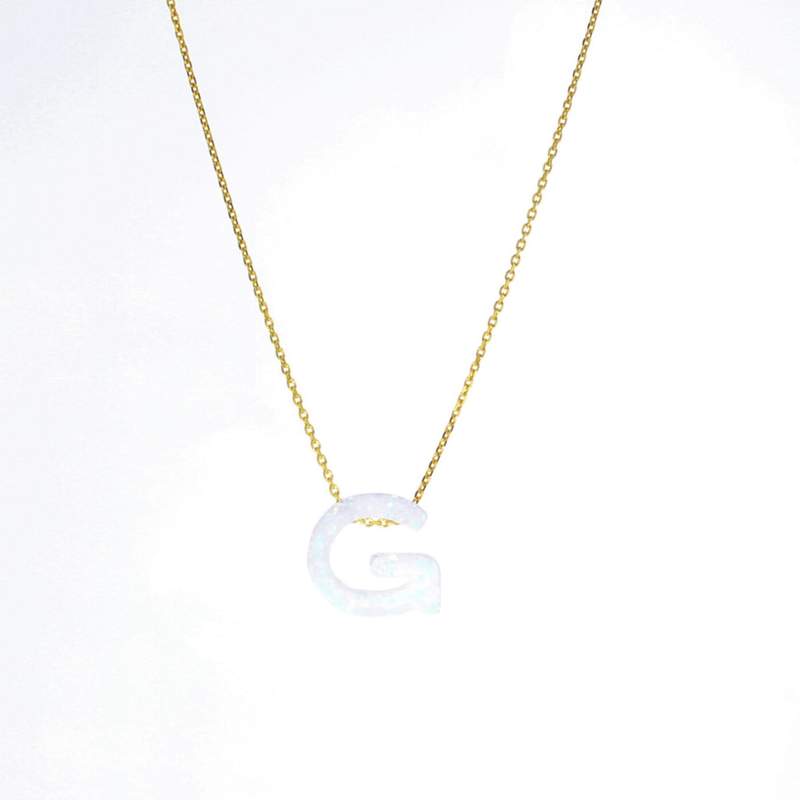 Lotus Gold Aurora Letter Necklace