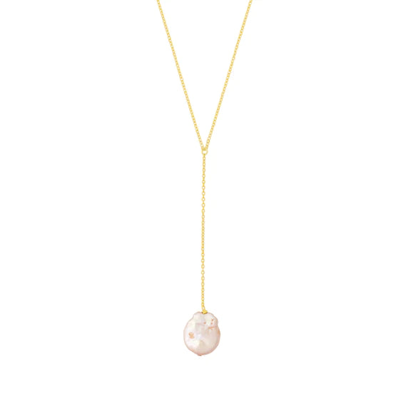 Gwen Pearl Lariat Necklace