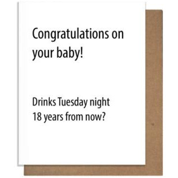 Congratulations On Your Baby Drinks Card