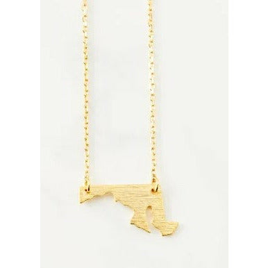 CAI Gold Home State Necklace- Maryland